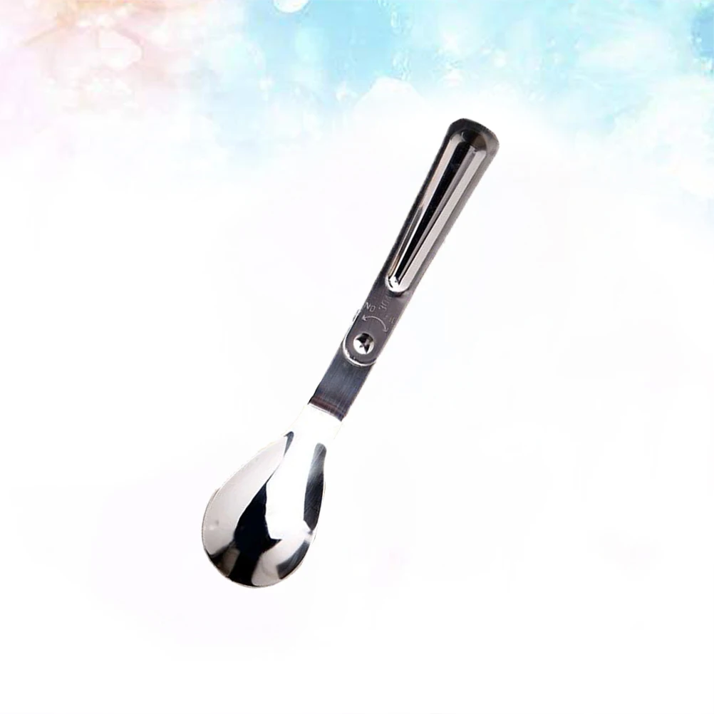 

5 pcs 304 Stainless Steel Folding Spoon Portable Dessert Coffee Soup Stirring Spoon Foldable Tableware Dishwasher Safe Shiny