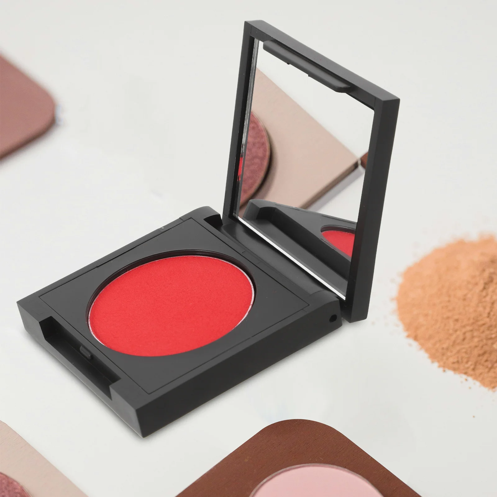 Single Color Eyeshadow Purplish Red High Pigment Shimmer Finish Long Lasting For Daily Professional Makeup Eyeshadow