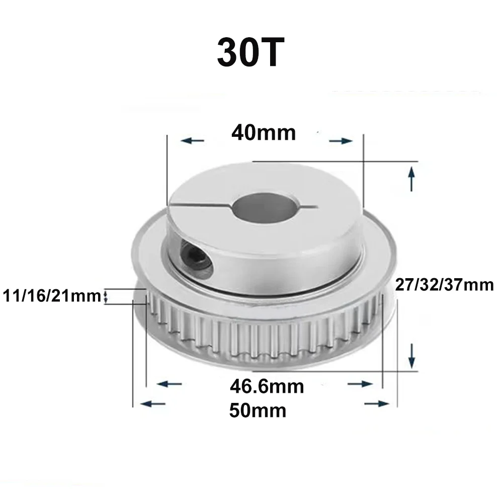 HTD 5M Timing Pulley Clamp Type 30T/32Teeth Bore 5-25mm Synchronous Wheels for Belt width 10/15/20mm Synchronous Gear Pulley