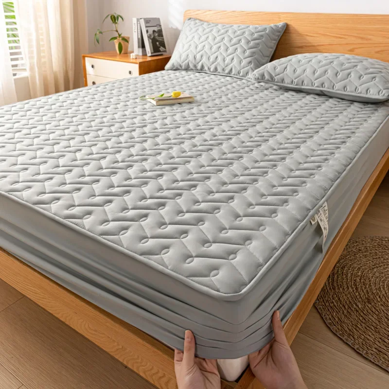 Class A raw cotton soybean fiber waterproof padded mattress single-piece mattress protective cover dust-proof urine-proof