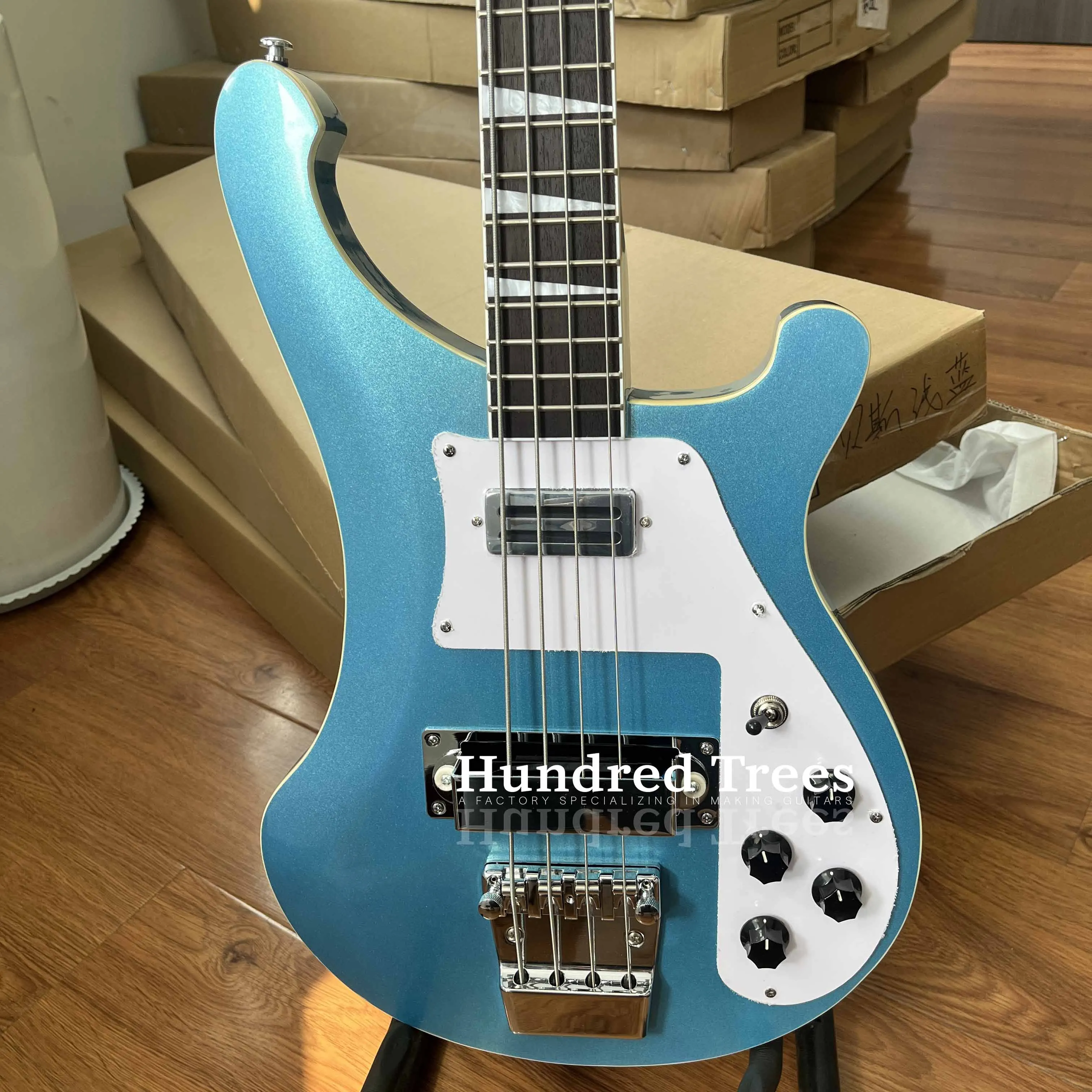 

Электробас Wathet Blue 4s с корпусом из цельного дерева, махагон, бесплатная доставка
