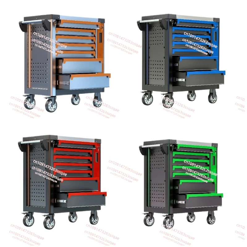 7 Drawers Garage Storage 200-421Pcs Tool Sets Box Chest Workshop Trolley Cabinet for Auto Repair Tools Packaging Home Use