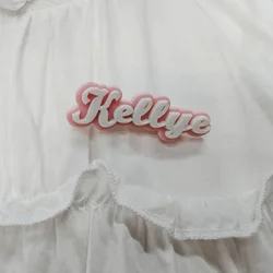 LeeChee Acrylic Name Card Work Card Customized Name Personalized Brooch Badge Pin Jewelry Gift