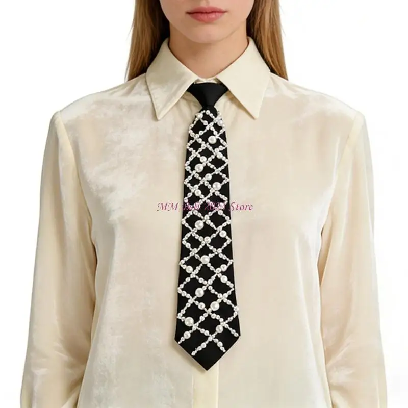 49ME Elegant Knotless Necktie Polyester Fabric for Professional Casual Occasion