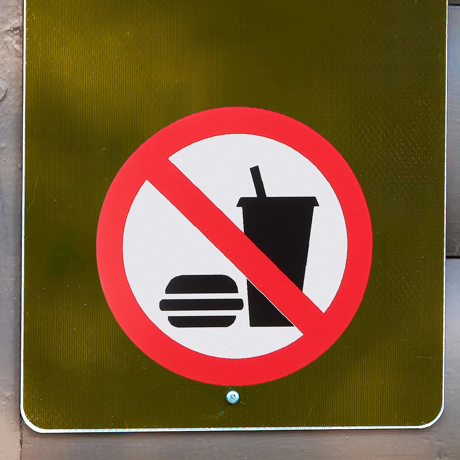

4 Pcs No Eating Drinking Stickers PVC Indoor Store Signs Warning Labels Door Poster Traffic Safety