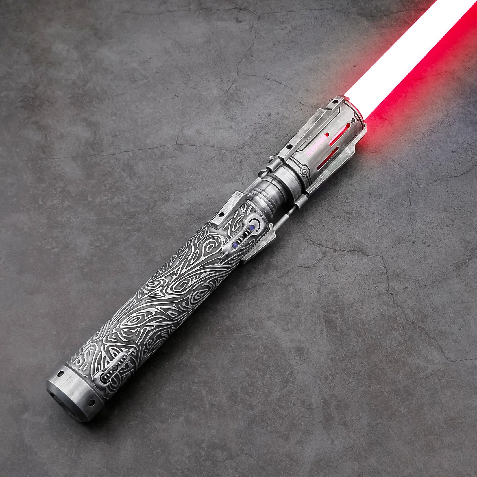 TXQSTUDIO Shang sabre Laser poignée en métal à balançoire lisse avec lame de bande LED carte SD Skywalker jouets Cosplay