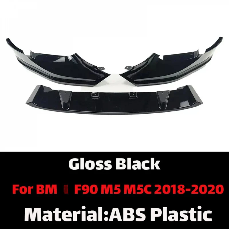 

High Quality New 3Pcs Car Front Bumper Lip Diffuser Sps Body Kit Aprons Cover Guard Trim F90 M5 M5C Pre-LCI 2018 2019 2020