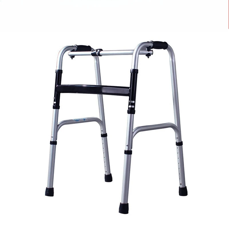 عكاز مشاية من سبائك الألومنيوم مع عجلة مع وسادة مقعد ورف مشاية مساعد قابل للطي #3