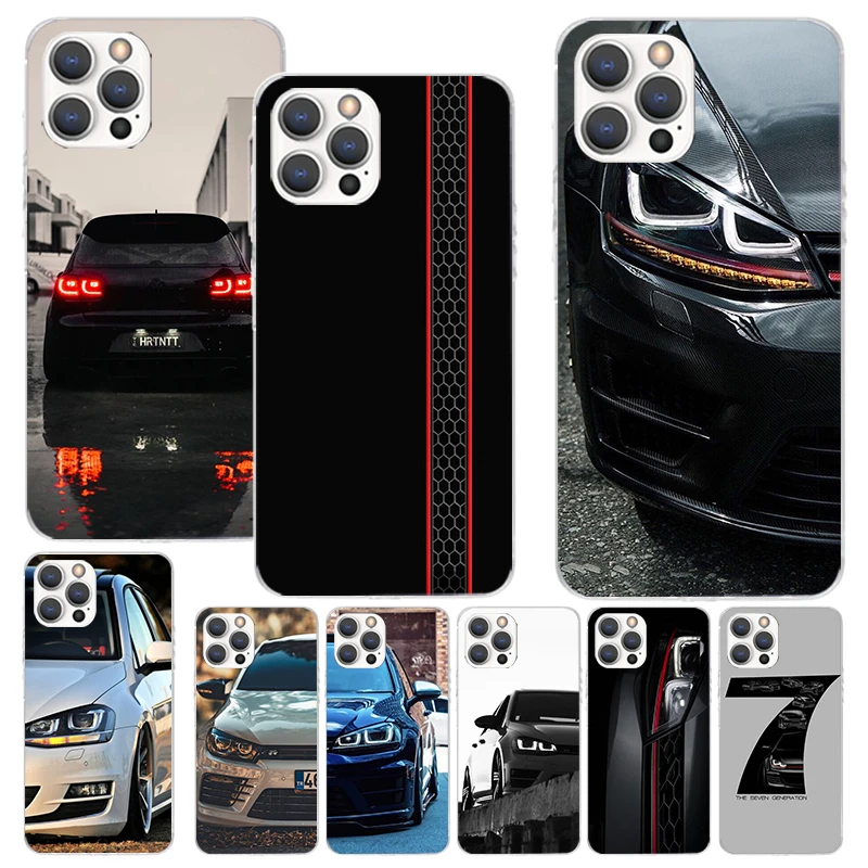 Sport Car Golf R 7 Phone Case For Apple iPhone 16 15 14 13 12 11 Pro Max Mini XS XR X 7 Plus 8 + SE Soft Silicone Print Shell Fo