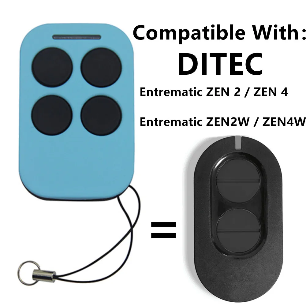 For Entrematic ZEN 2 Ditec Entrematic ZEN2W / ZEN4W Gate Door Remote Control Garage Opener 433.92MHz Rolling Code Transmitter