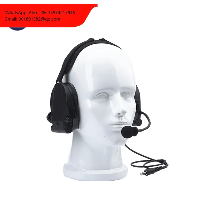 

Active Noise-Cancelling Wired Tactical Headset Boom Microphone Mototrbo APX6000 Portable Radio Compatible IP67 Water