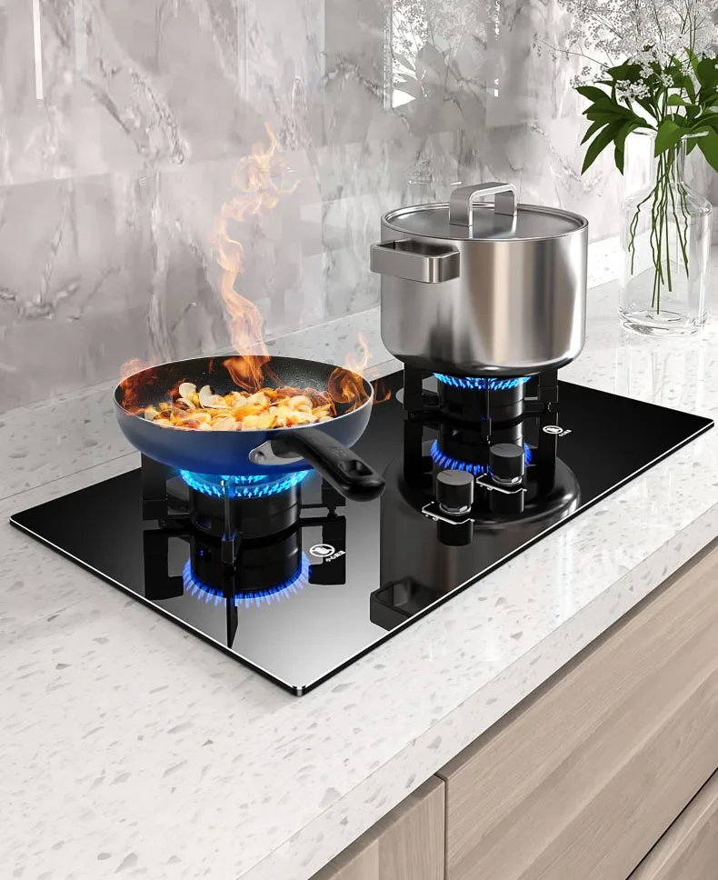 Double Gas Stove Reversible Burner Magic Dish Household Stove LPG 4