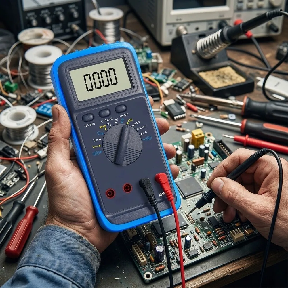 MY68 for auto Range Multimeter Compact Lightweight Design for Field Work Voltage Current Resistance Capacitance Frequency