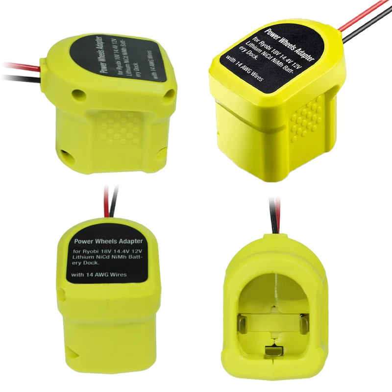 Imagem -04 - Adaptador Power Wheels para Ryobi Bateria de Lítio Ni-mh 18v Conector Dock 14 Fios Awg P108 P107 P102