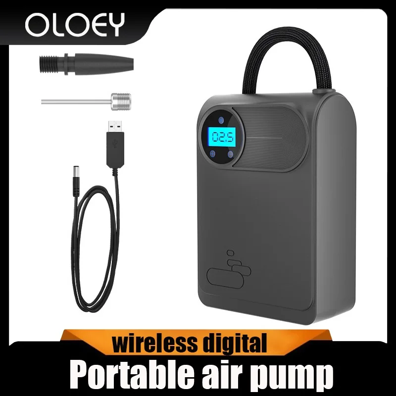 Wireless Air Pump, portable car inflator, multi functional electric air pump, illumination tire pressure gauge