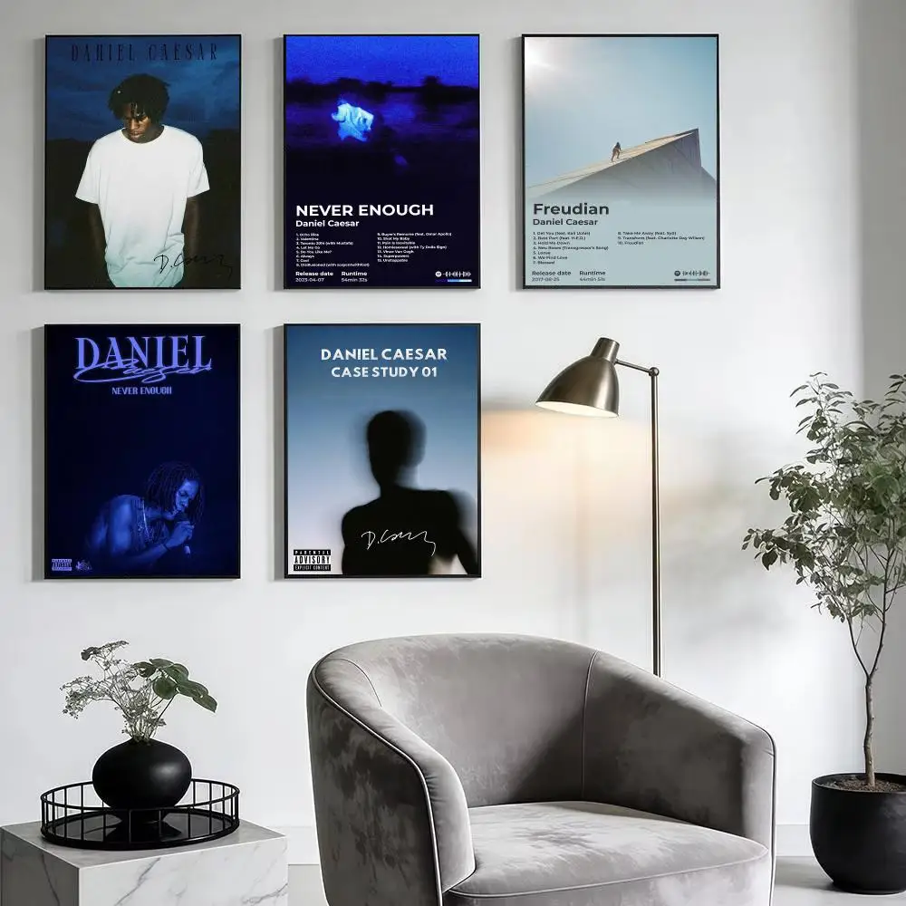 Rapper D-Daniel Caesar Music Poster Modern Minimalist Wall Art Prints for Home Decor Interior Bedroom Living Room