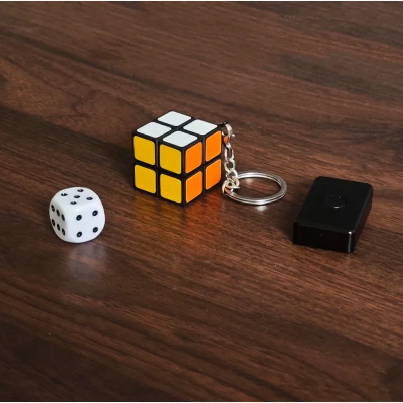 Mental Dice Pro Magic Trick Prop Mentalism Dice & Magic Cube Number Color Prediction Gimmick Wireless Charging Magician Close Up
