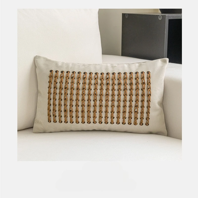 30X50/45X45/50X50CM Rice Coffee Throw Pillow Cover Light Luxury Stamping Waist Cushion Cover Decor Home Decorative Pillowcase