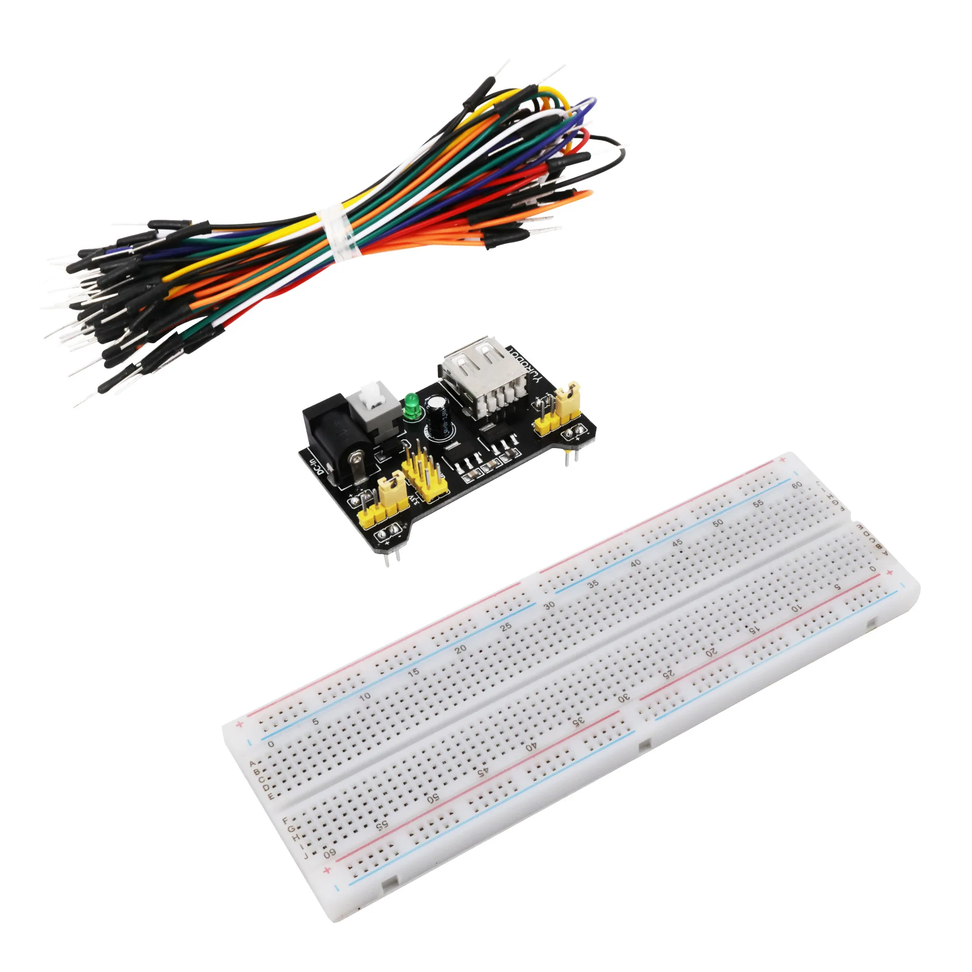 Breadboard Black Power Supply  830-hole Large   65 Colorful Bread Line Kits