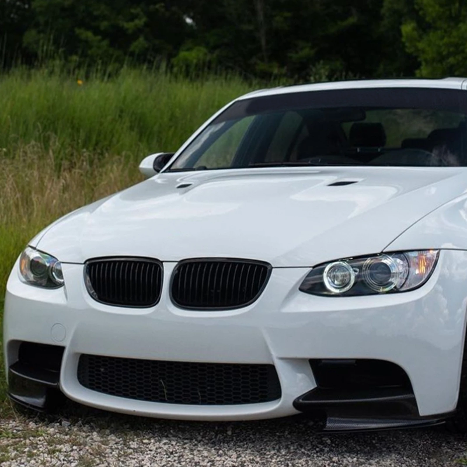 For BMW E90 E91 E92 E93 M3 2007-2013 Front Bumper Side Spoiler Corner Cover Fog Light Air Vent Intake Lower Splitter Plate Lip