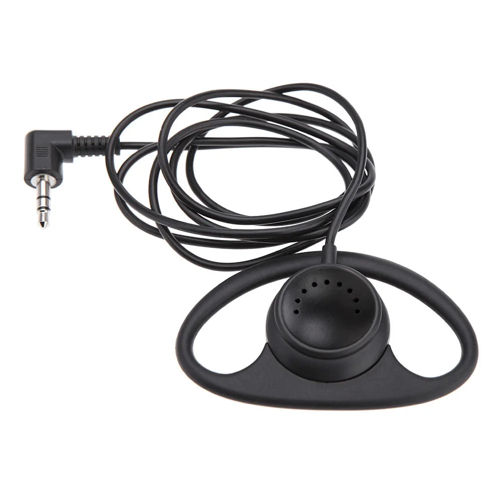 D Shape Soft Ear Hook Earpiece 3.5mm Clip Type Earphones Portable Stereophone Headphone for for Laptop PC