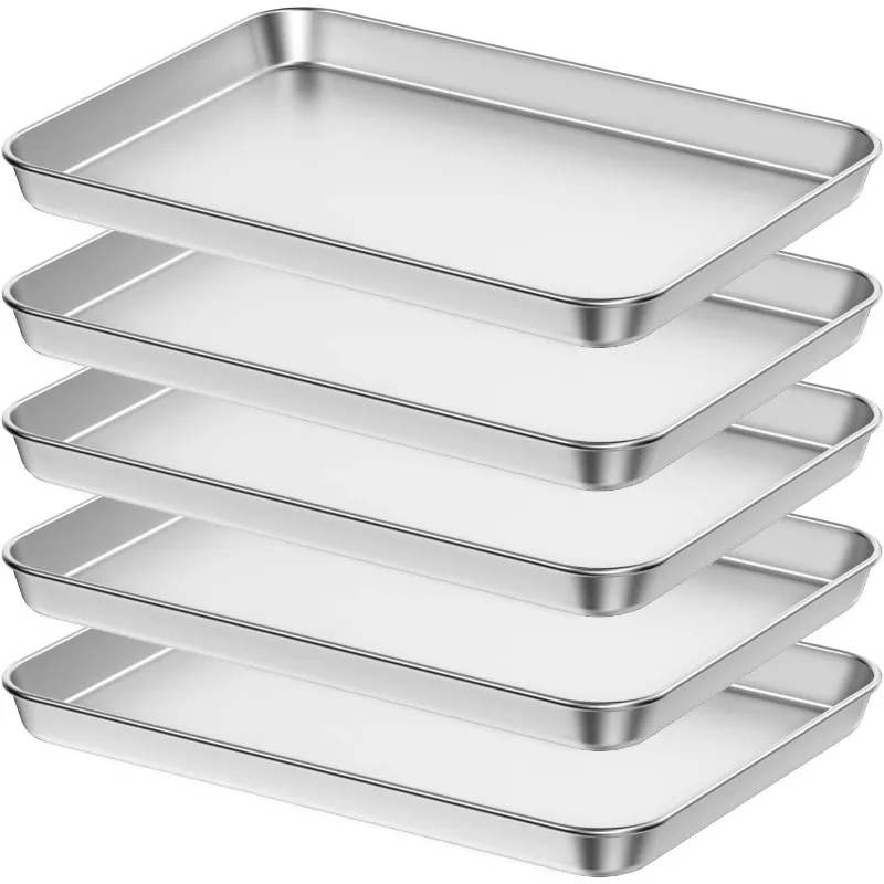 

Bastwe 18 inch Commercial Grade Stainless Steel Baking Pan, Professional Bakeware Oven Tray, Healthy & Non-toxic,