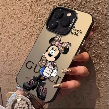 Módní leopardí pokovený kryt Minnie Mouse pro Samsung Galaxy S25 S24 Ultra S23 S22 S21 Plus S20 FE A55 A54 A53 A35 A34 A15 8 nejlepší prodej kryt na telefon samsung mimco - №6