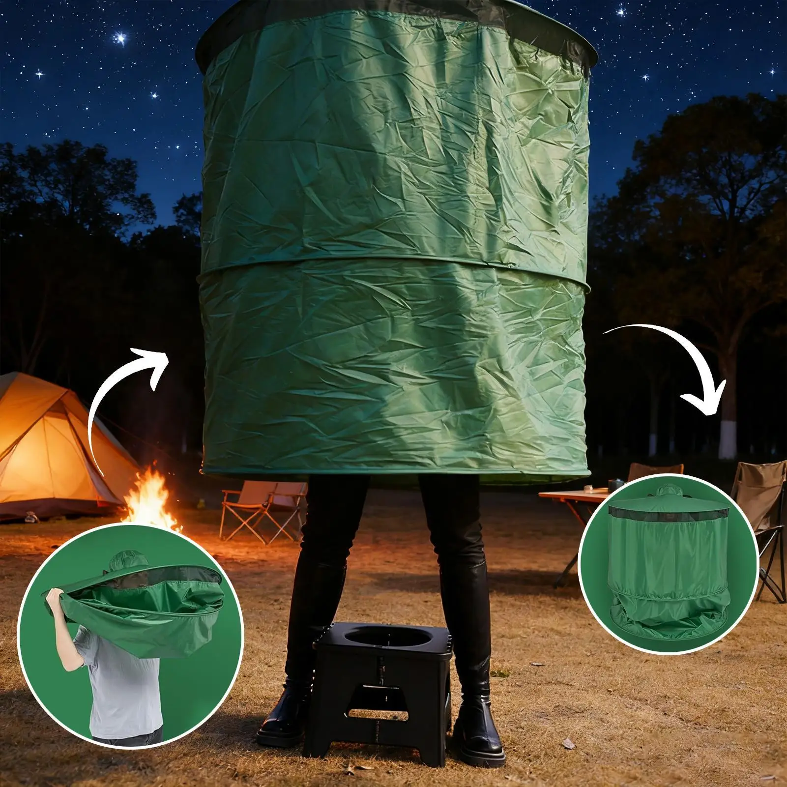 Portable Outdoor Camping Tent Shower Tent Bath Fitting Room Tent Shelter Camping Beach Private Toilet Bathroom Travel Recreation