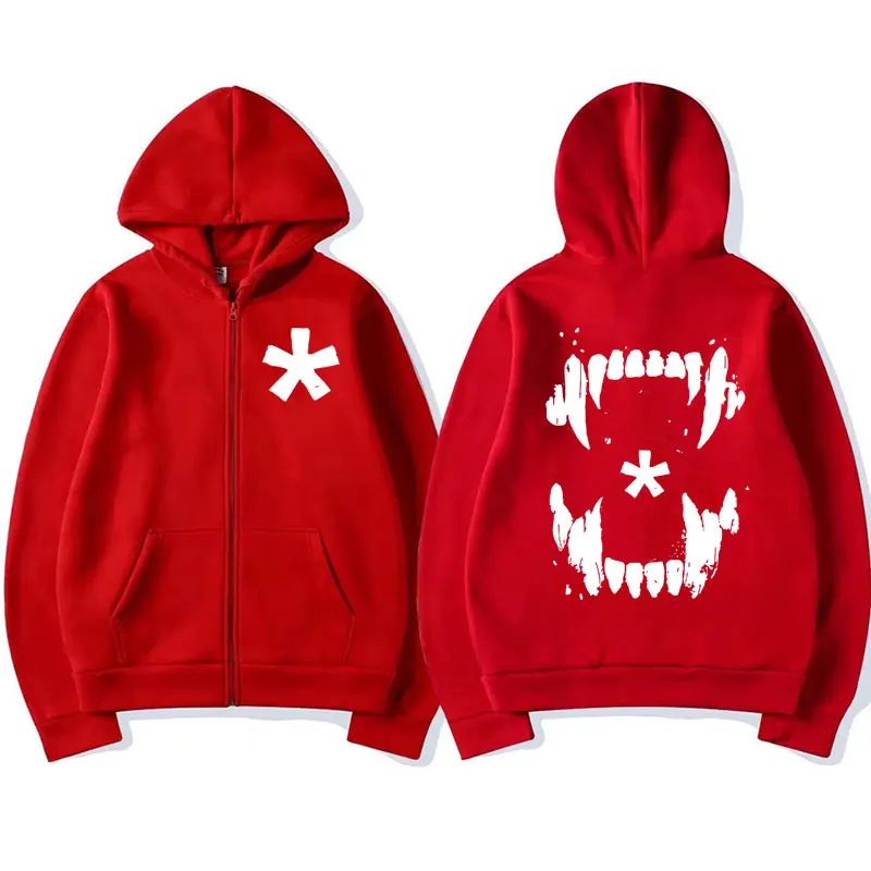 Rapper Playboi Carti Opium Teen X Zipper Hoodies Men Women Fashion