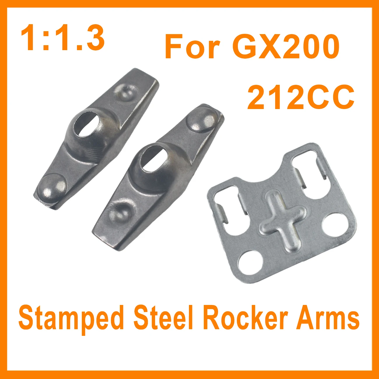 

1:1.3 Ratio Stamped Steel Rocker Arms For GX200 212CC Kart Race Go Kart