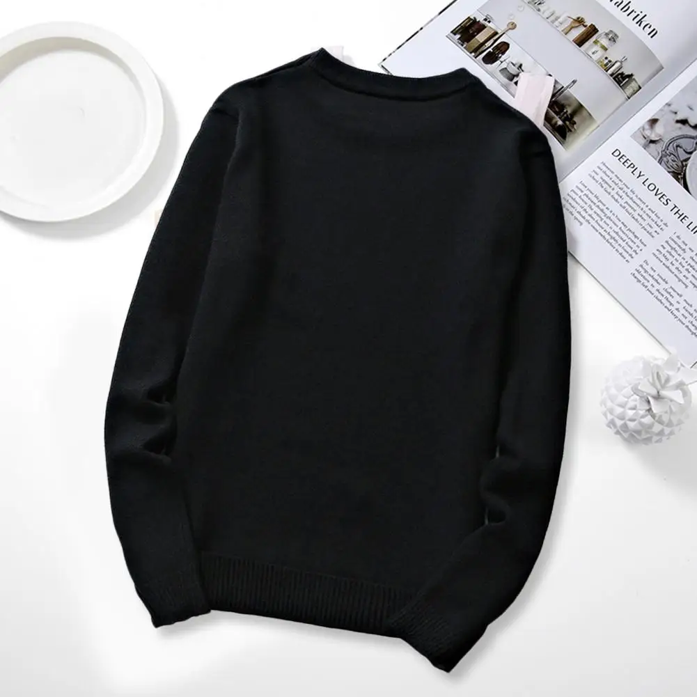 Men Sweater Long Sleeves Knitting Solid Color Pullover Keep Warm Elastic Oversized Soft Knitwear Spring Sweater Men Clothing