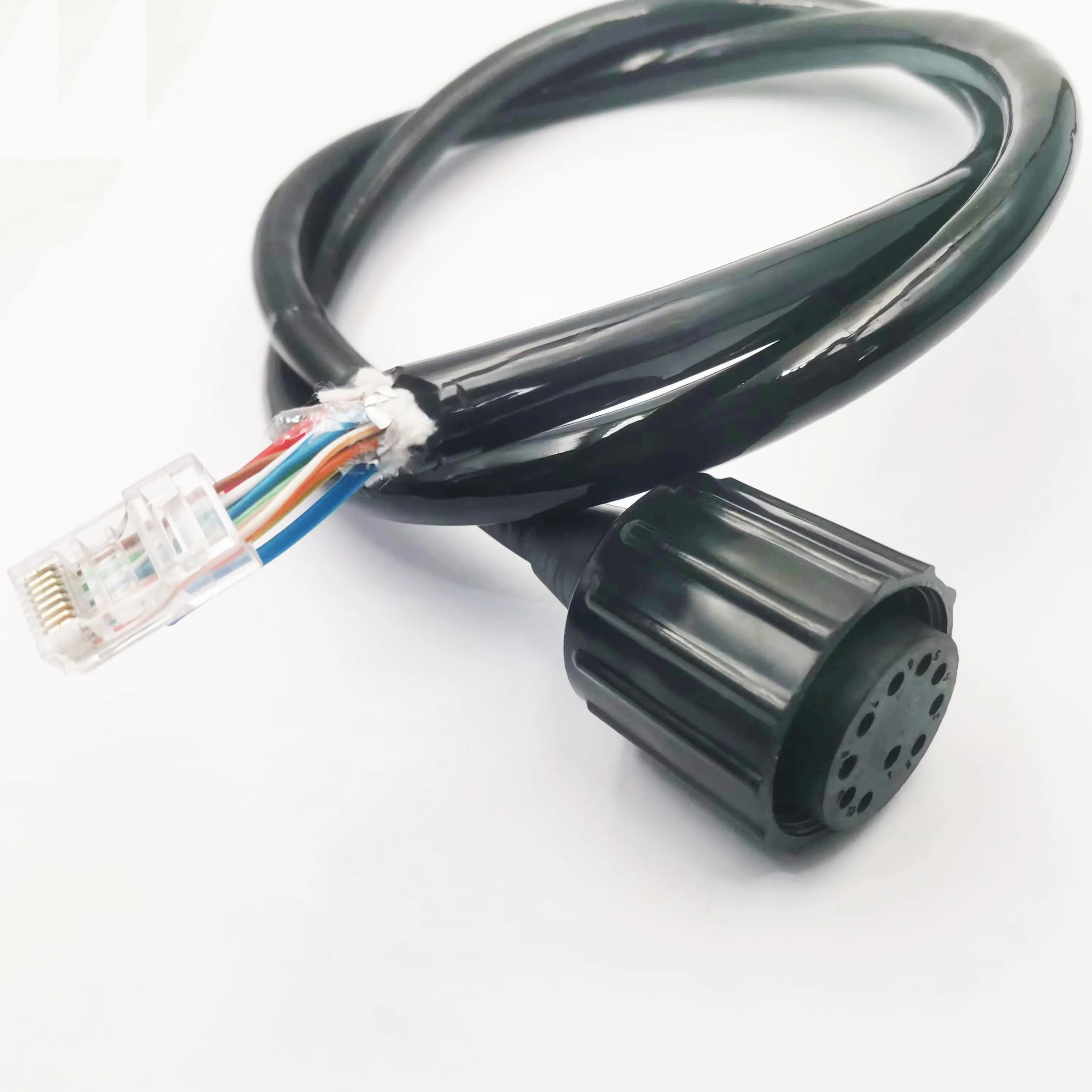 Ethernet 8 Core Waterproof Connector 6000 Meter Underwater Equipment Signal Propagation Cable Connector IP69K