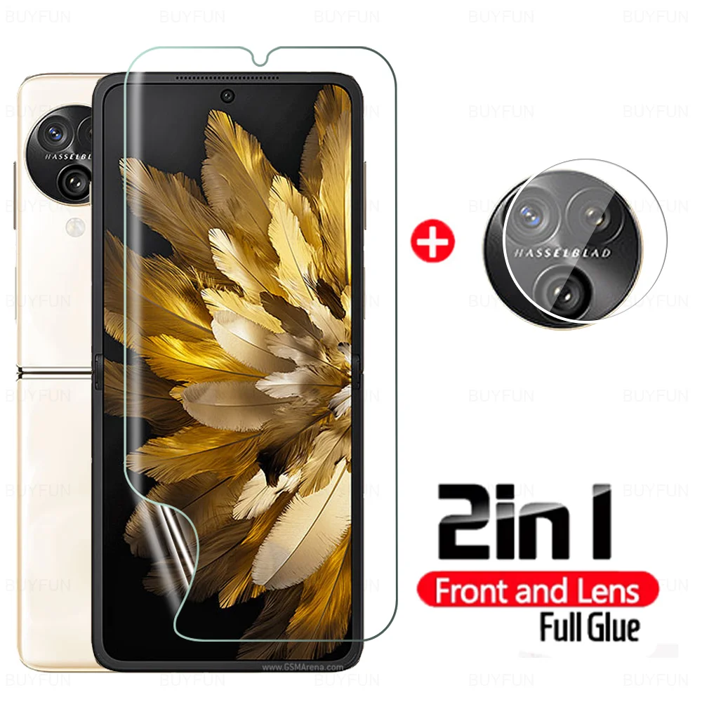 2in1 Full Glue Hydrogel Film Lens Glass For Oppo Find N3 Flip 5G HD Screen Protector Appo FindN3Flip FindN3 N 3 Flip N3Flip 2023