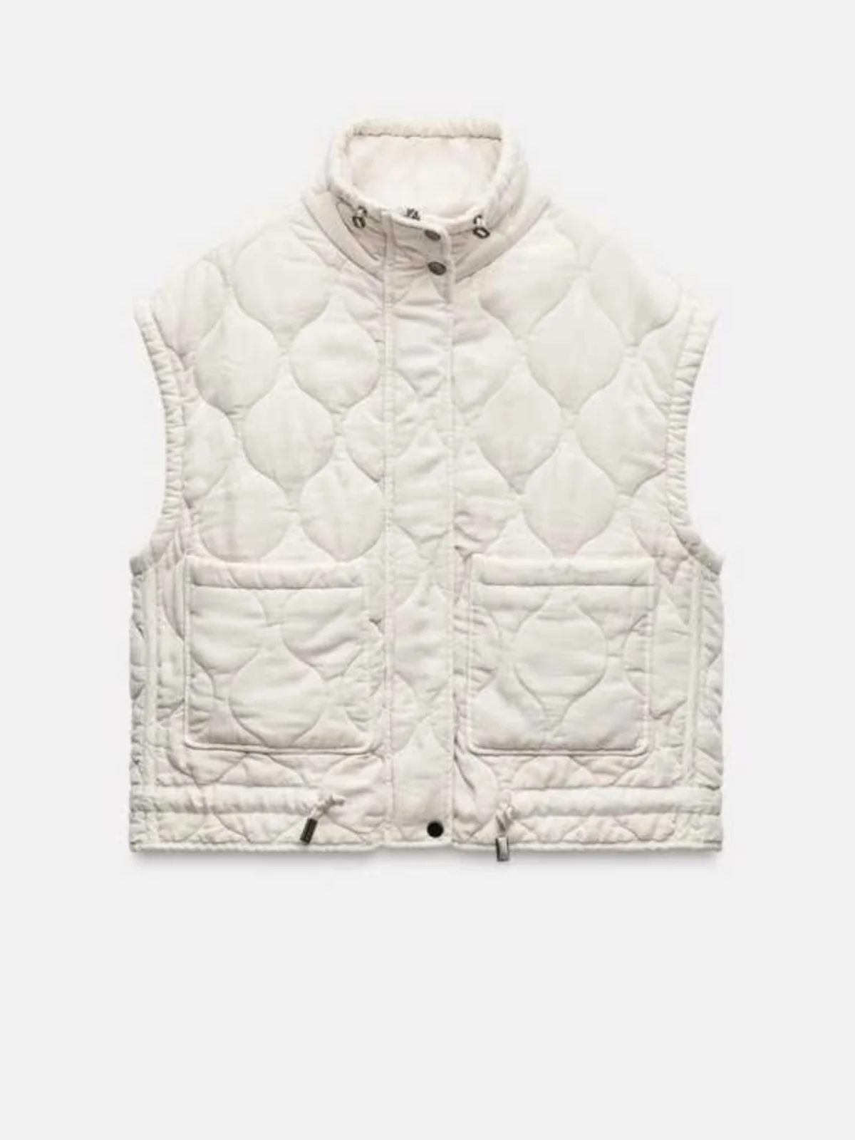 

Spring Autumn New Women's Loose Cotton Vest Svel Stand Collar Jaet Outerwear Faion Commute Sle Polyester Fiber