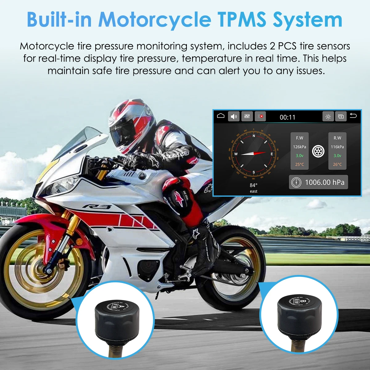 Carpuride W502TPro Motorcycle GPS Navigation Wireless CarPlay Android Auto Smart Motorcycle display screen  WIFI bluetooth view 6
