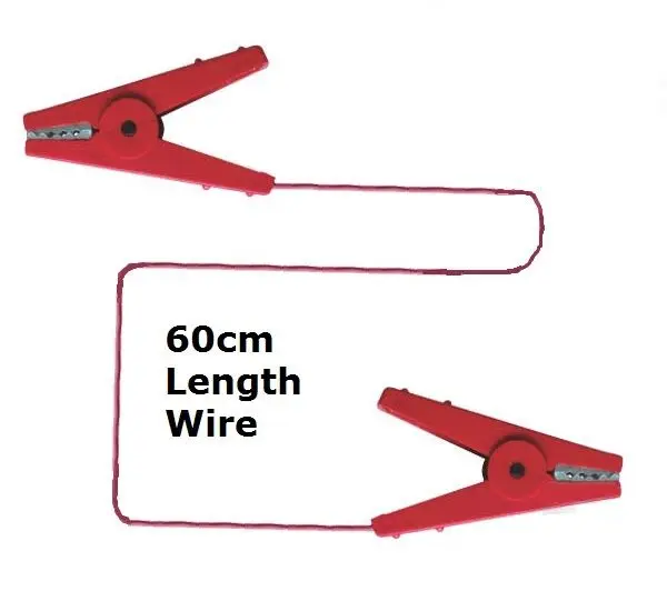 

1pcs 60cm Electrical Crocodile Alligator Car Battery Micro Insulated Clips Clamps Connector For Electric Fencing Connection