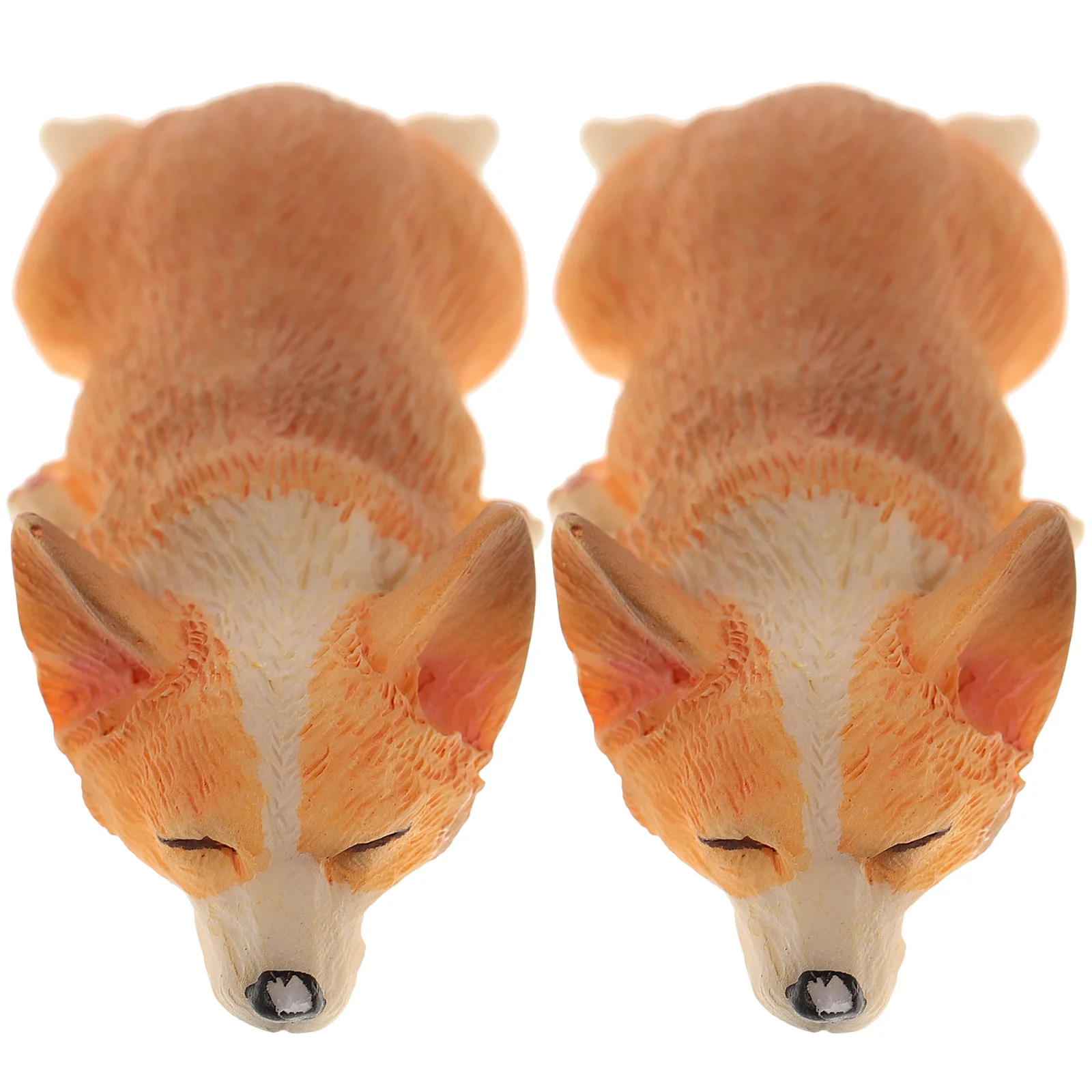 2 Pcs Ornaments Mini Toys Resin Dog Model Craft Corgi Miniature Figures Puppy Car Desktop Home Decor