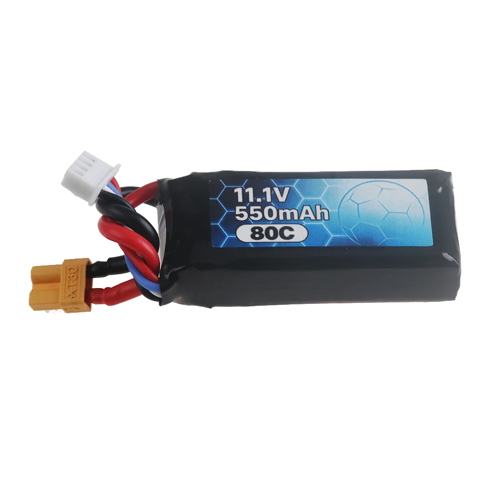 11.1V 550mAh 3s 80C LiPo battery suitable for football drone RC helicopter quadcopter aircraft with XT30 plug 3s 11.1V battery