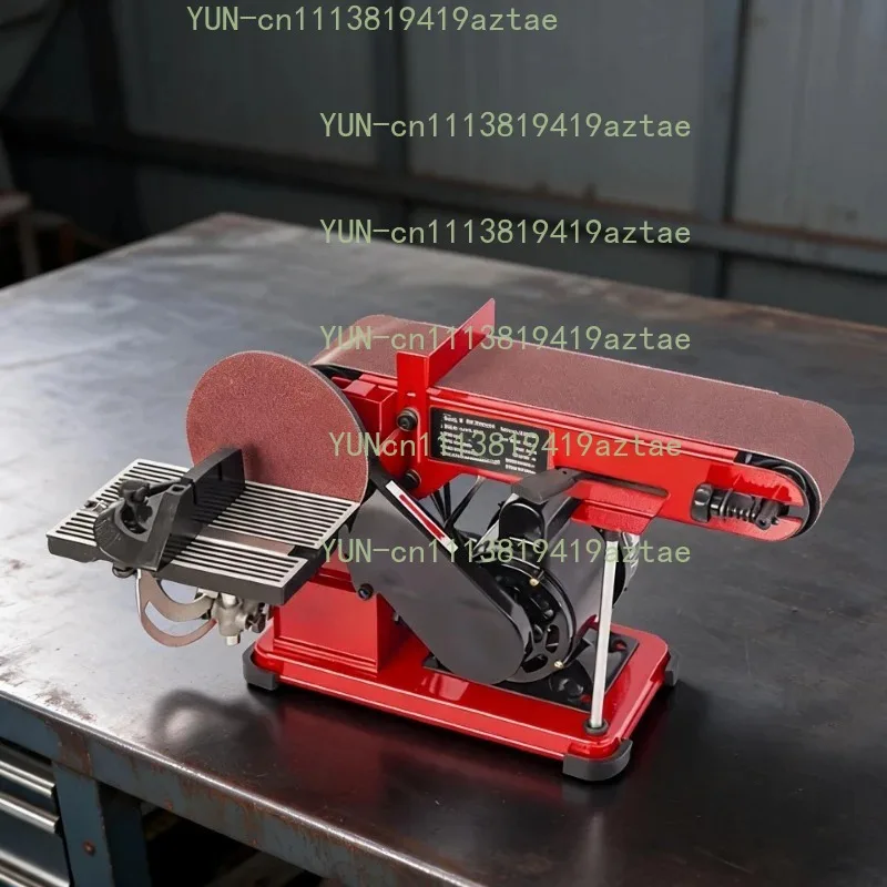 350W Bench Electric Belt Sander Grinder, Adjustable Sanding Machine with 4 Rubber Foot Pads