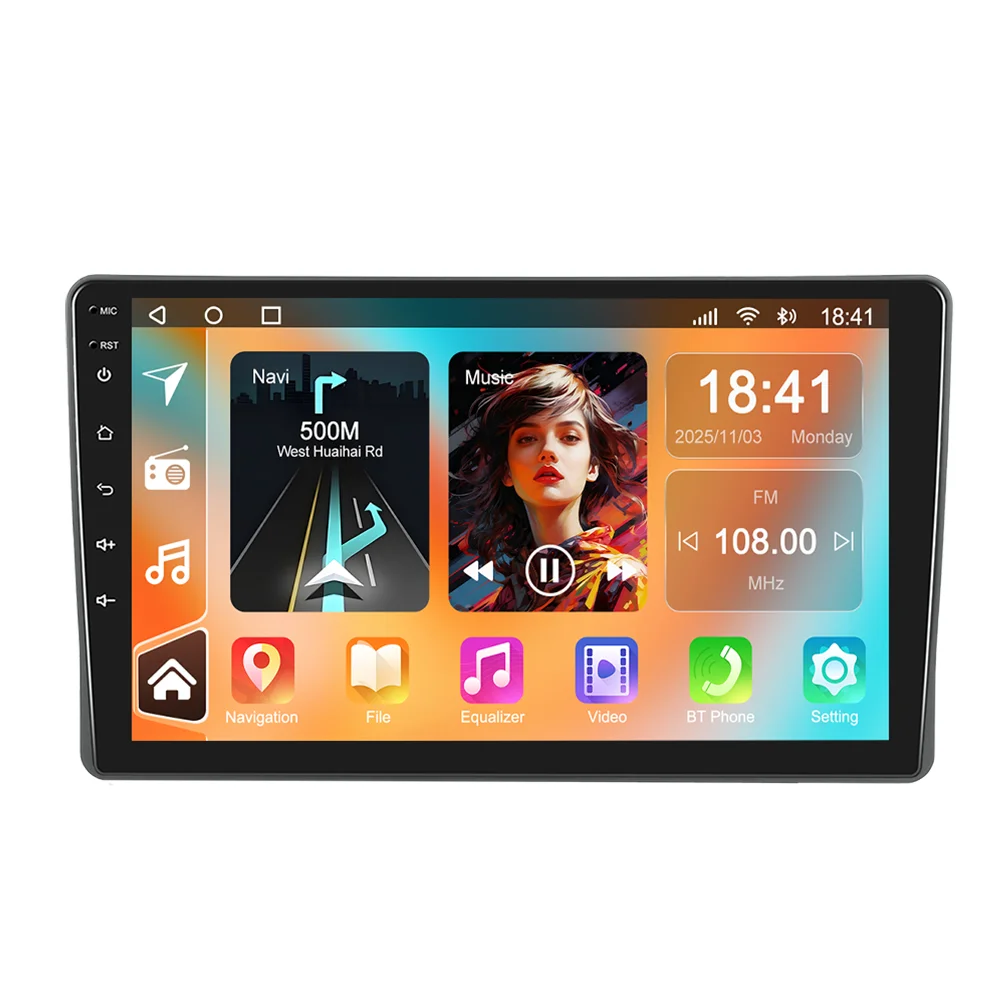 Podofo Android 9 inch 8-core 8+128GB autoradio voor Fiat Panda 2003-2012 met 4G WIFI, multimediaspeler, GPS, AM/FM/RDS - afbeelding 2