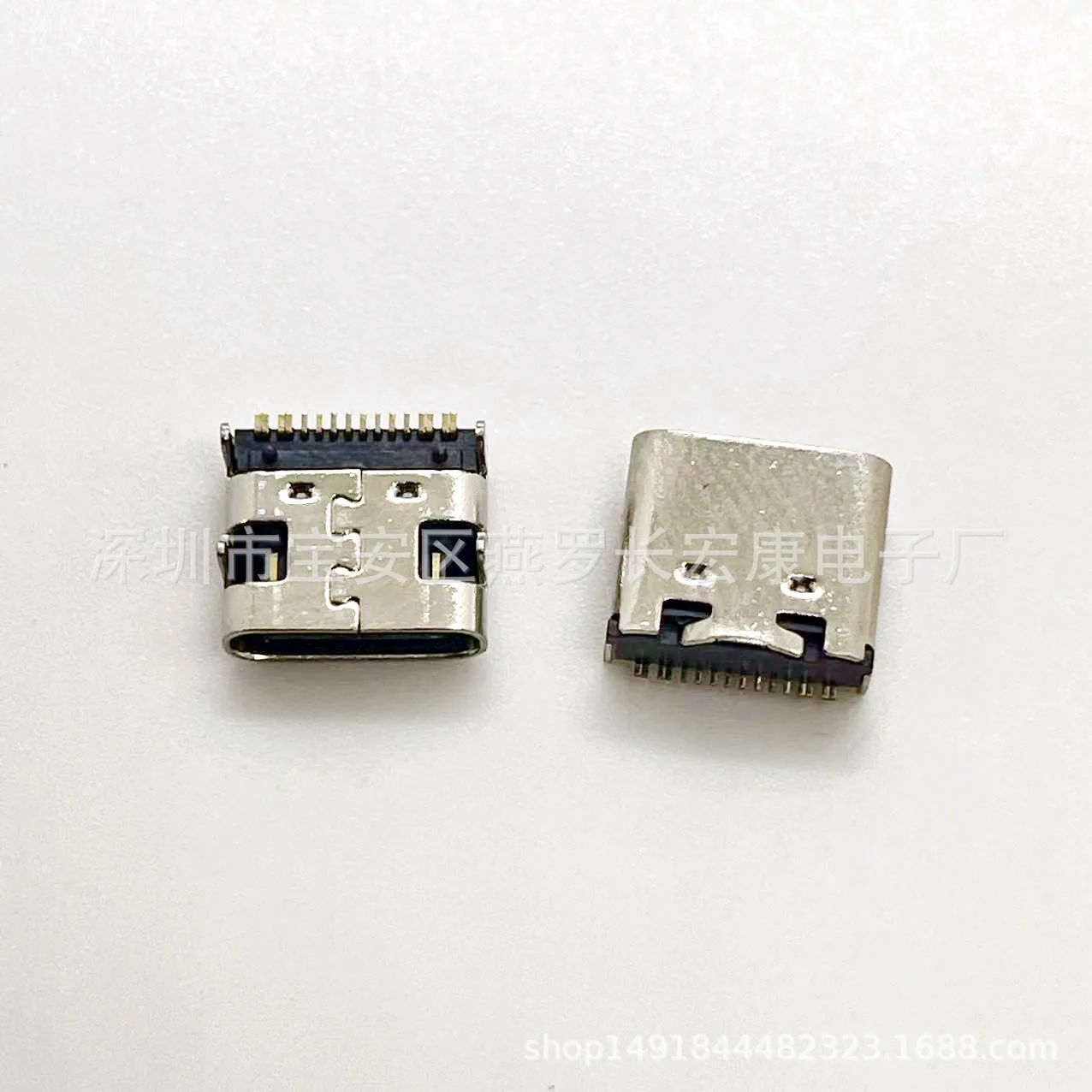 For TYPE-C 24P female seat, DIP + SMT with elastic on the board, four-foot plug-in board