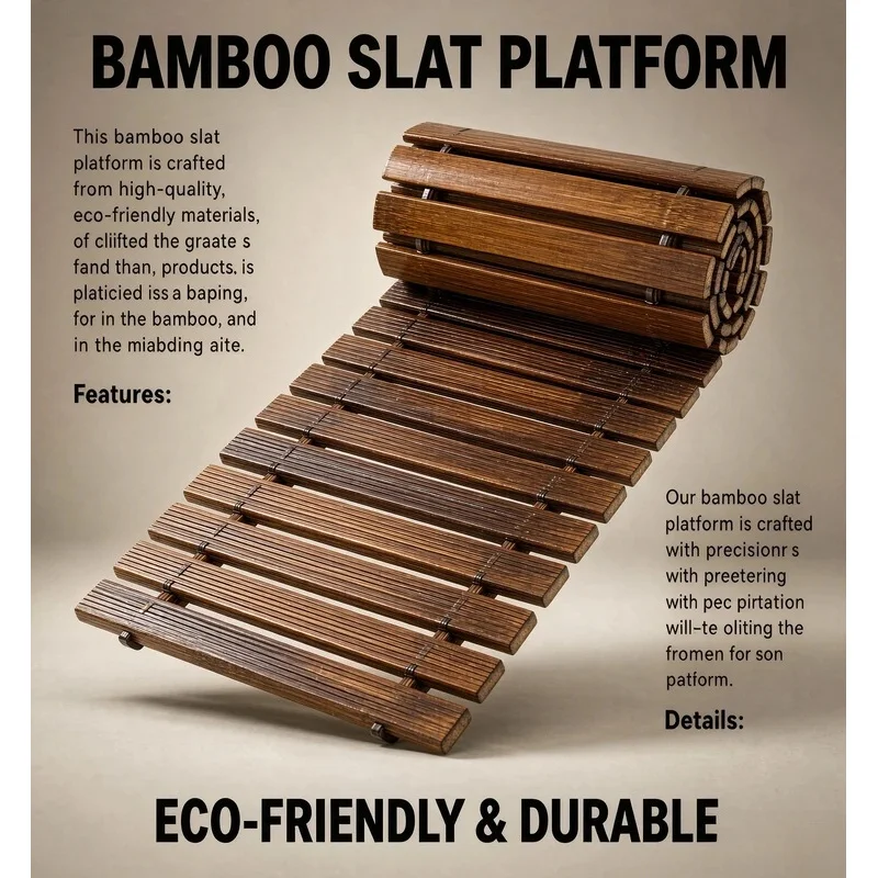 Outdoor Carbonized Timber Path Planks Roll Up Yard Floor Non Slip Boardwalk for Garden Sand Snow Camping Backyard