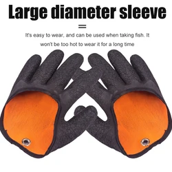 UV Sun Protection Half Finger Glove Magnetic Anti-slip Fishing Gloves Protect Hand Puncture Catching Fishing Glove