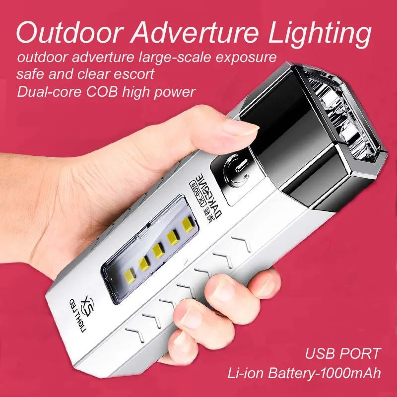 High Quality Rechargeable USB 18650 Powerful LED Flashlight Tactical Flashlight Outdoor Camping Led Flashlight free shipping 1pc