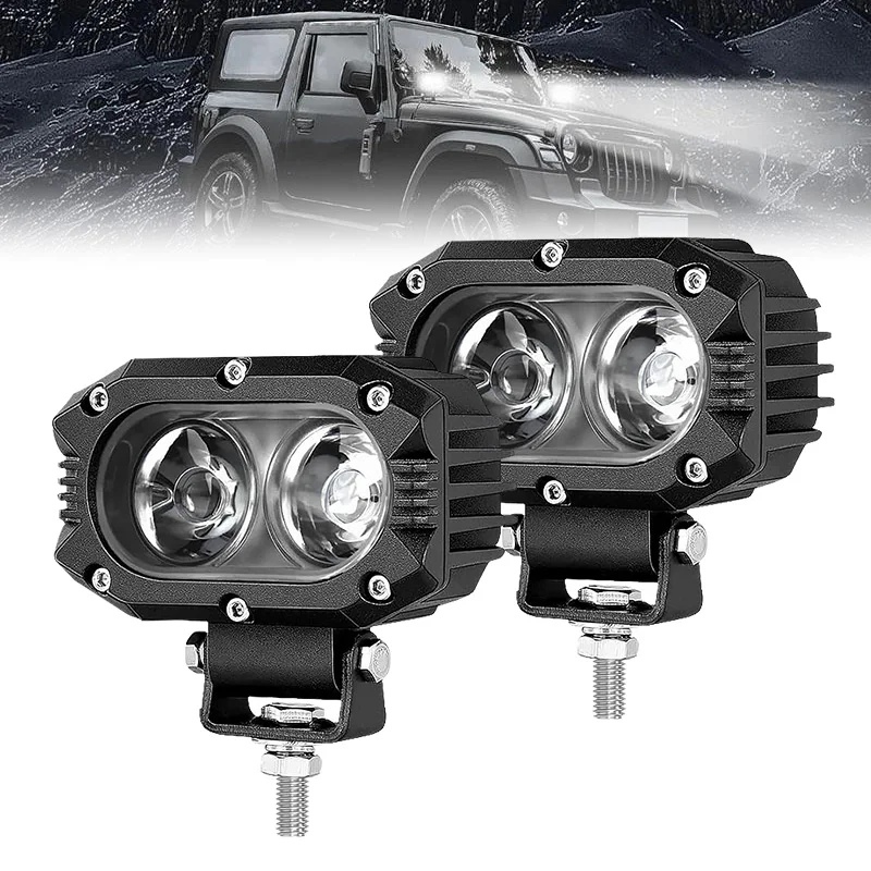 

2x4 дюйма, 50 Вт, квадратный светодиодный точечный светильник для вождения, рабочий свет для автомобиля, мотоцикла, квадроцикла, внедорожника, внедорожника, 4x4, лодки, грузовика, пикапа, бездорожья