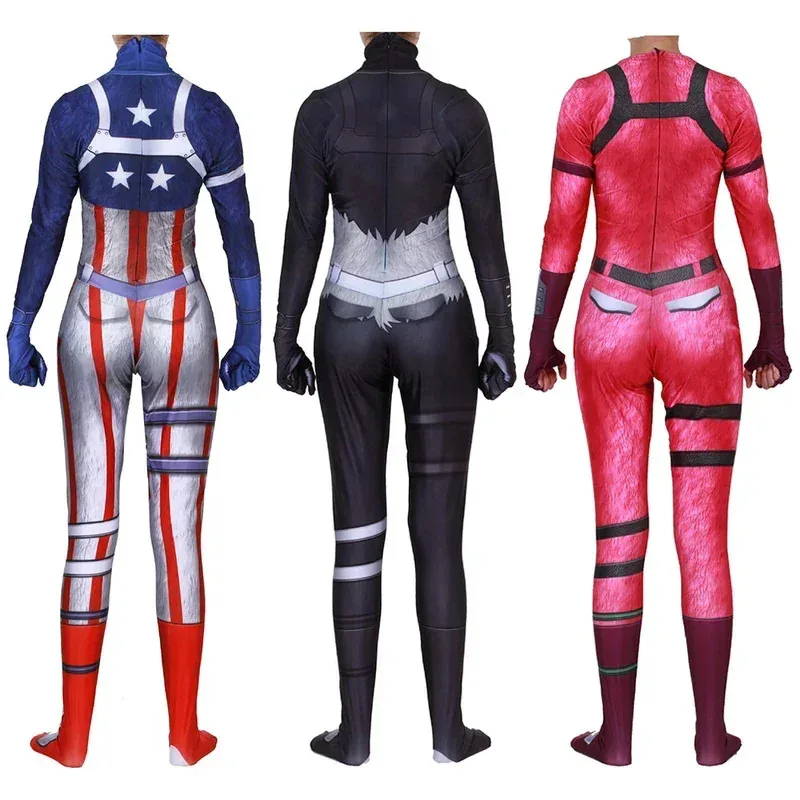 

zz04zz12Cuddle Team Leader Косплей Костюм Комбинезон Маска Головные Уборы Игра Ролевая Игра Мужская Детская Униформа Хэллоуин Рождество Карнавал Фу