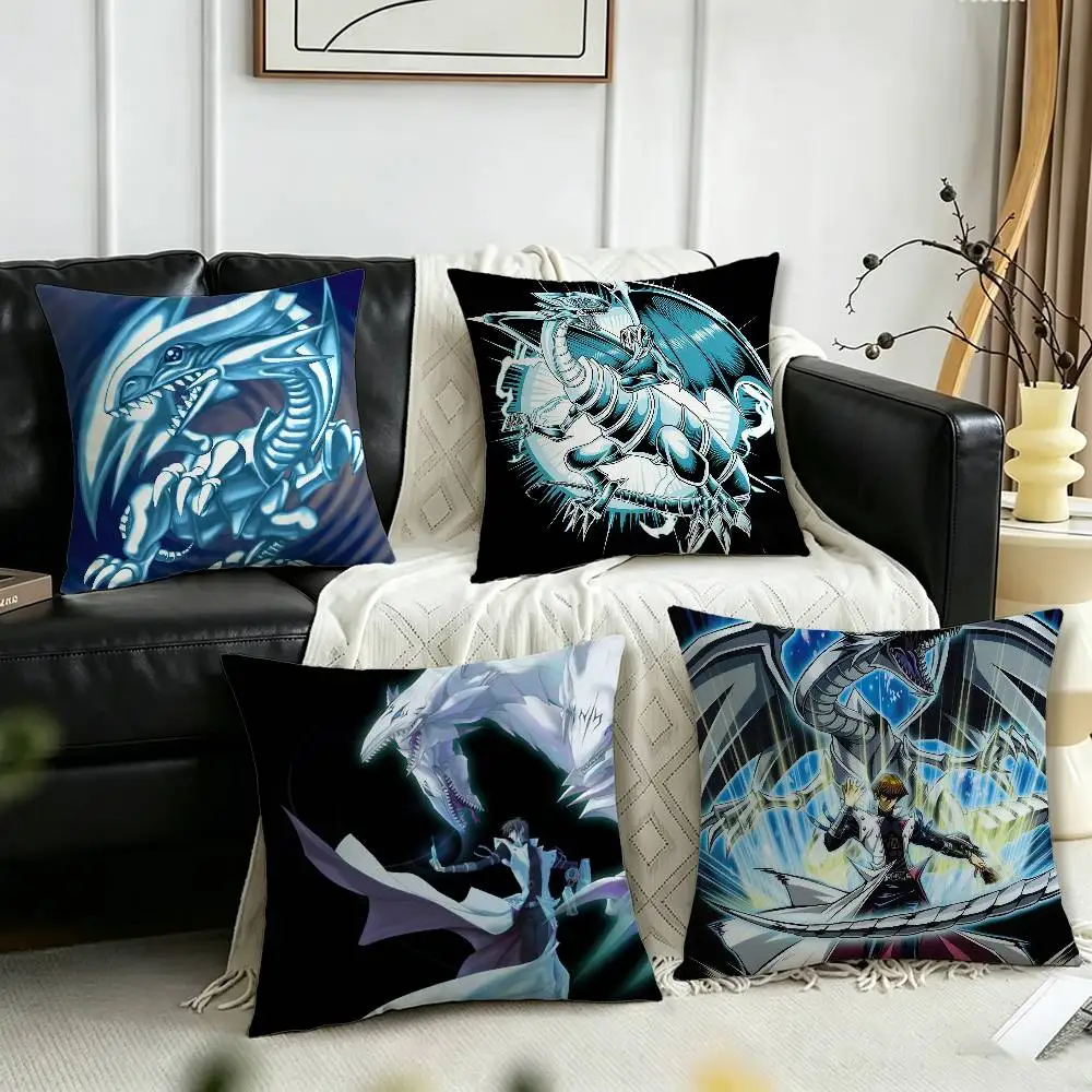 Dark Magician Blue Eyes White Dragon YUGIOH Pillow Case Pattern Printed Pillowcase For Living Room Sofa Cushion Cover - view 4