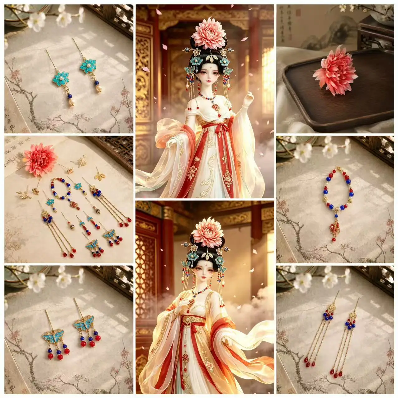 1/3 1/4 1/6 Doll Jewellery Parts Tangfeng Exquisite BJD Doll Headwear Ancient-style Hanfu Hair Accessories/Hairpins DIY Dress Up view 2