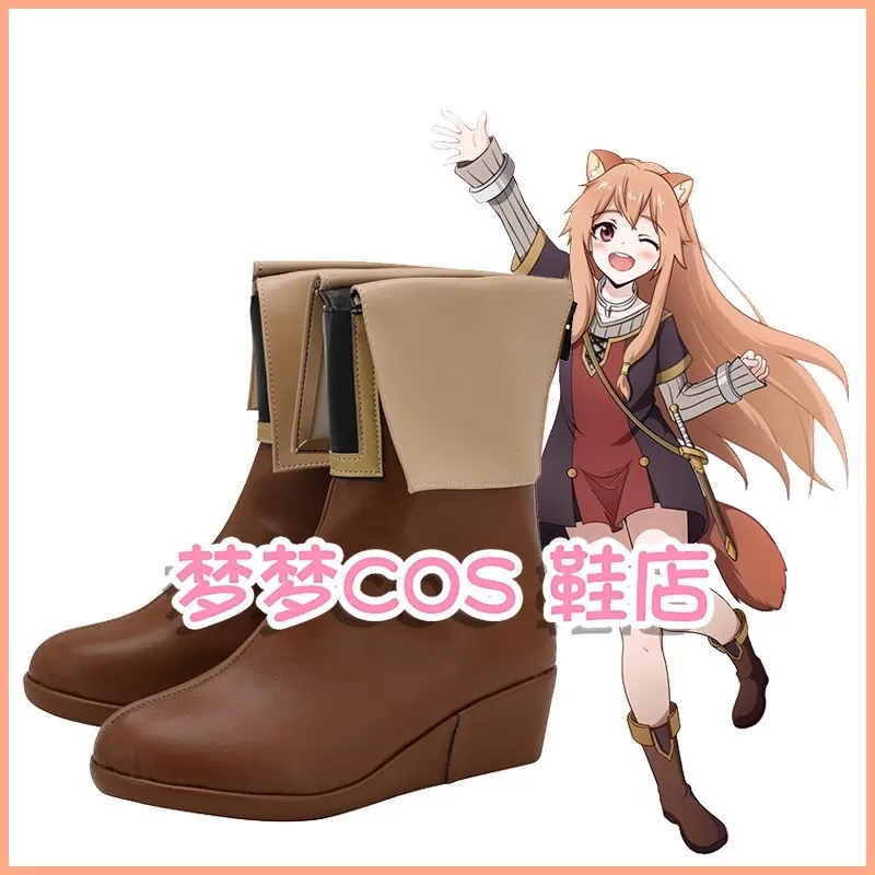 The Rising of the Shield Hero Raphtaria Cosplay Shoes Costume Boots Handmade Faux Leather Boots