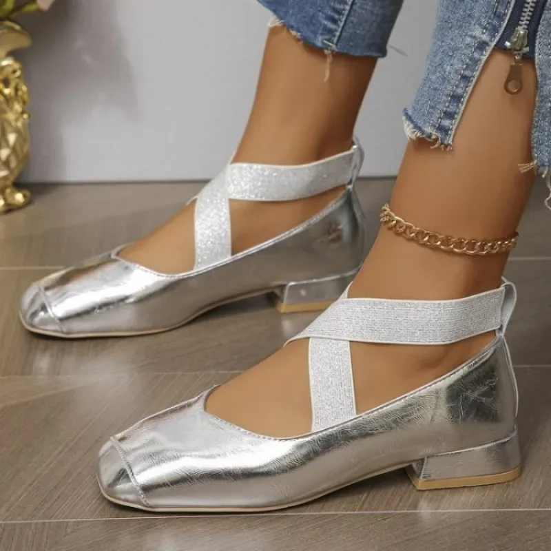 Women's Shoes Fashion Square Toe Designer Shoes Comfortable Soft Soled Ballet Shoes Women Soft Leather Casual Shoe Zapatos Mujer